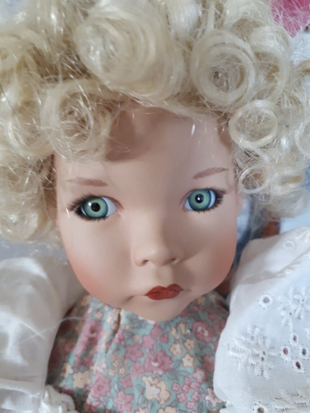 Gorgeous Porcelain Doll with Stand